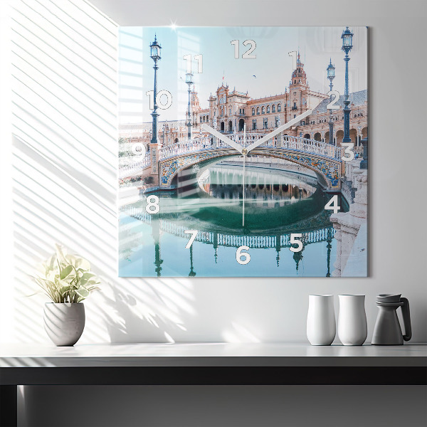 Orologio quadrato Plaza de Espana a Siviglia