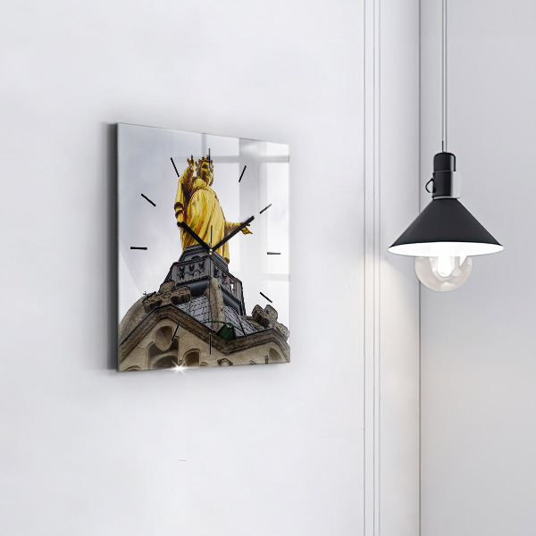 Orologio quadrato Statua della Vergine Maria a Lione