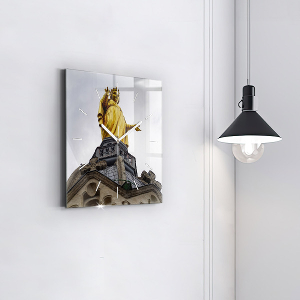 Orologio quadrato Statua della Vergine Maria a Lione
