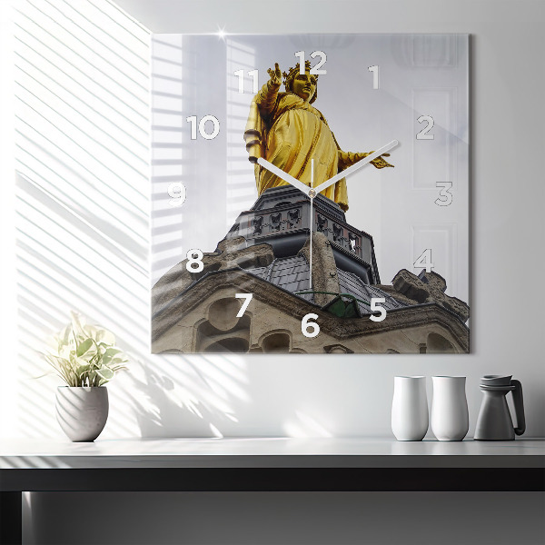 Orologio quadrato Statua della Vergine Maria a Lione