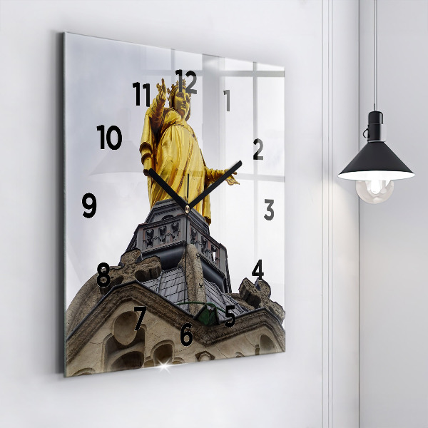 Orologio quadrato Statua della Vergine Maria a Lione