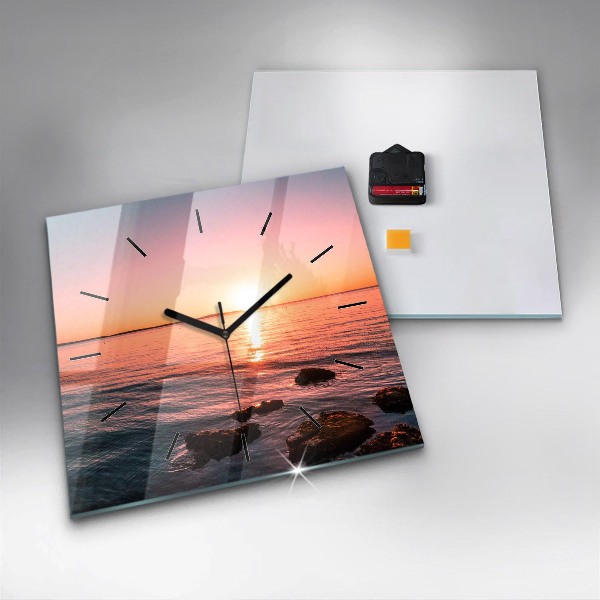 Orologio quadrato Rocce al tramonto