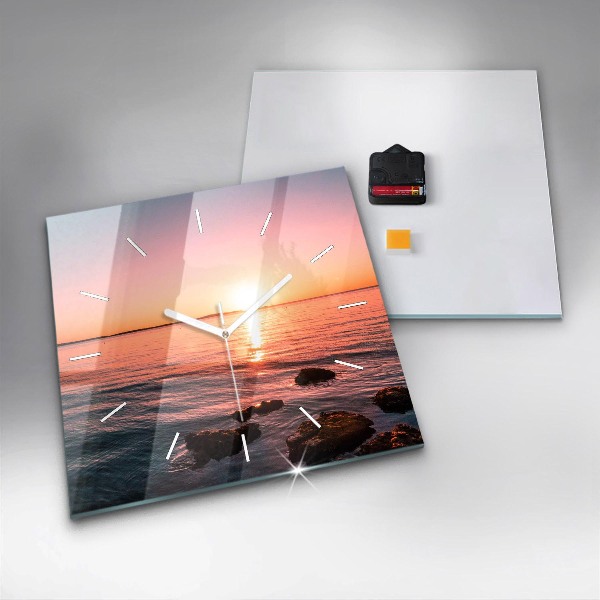 Orologio quadrato Rocce al tramonto