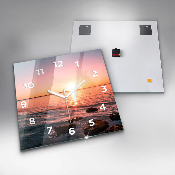 Orologio quadrato Rocce al tramonto
