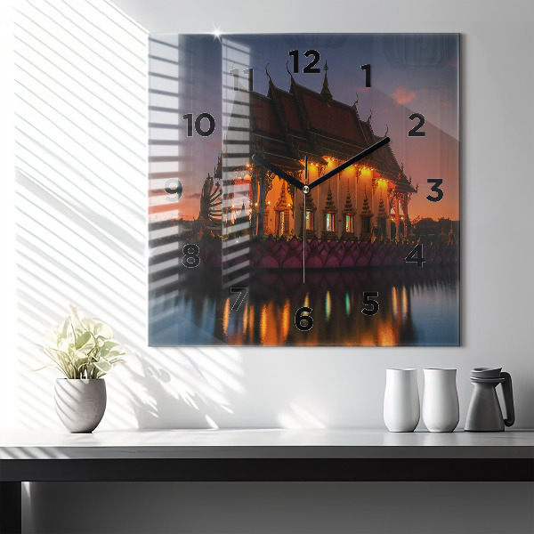 Orologio quadrato Tempio a Bangkok