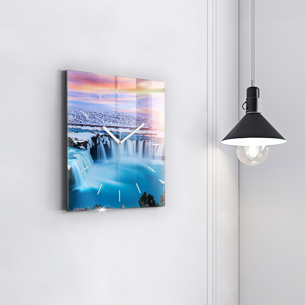 Orologio quadrato Cascata Godafoss Islanda