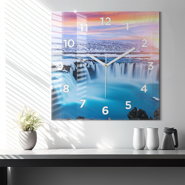 Orologio quadrato Cascata Godafoss Islanda