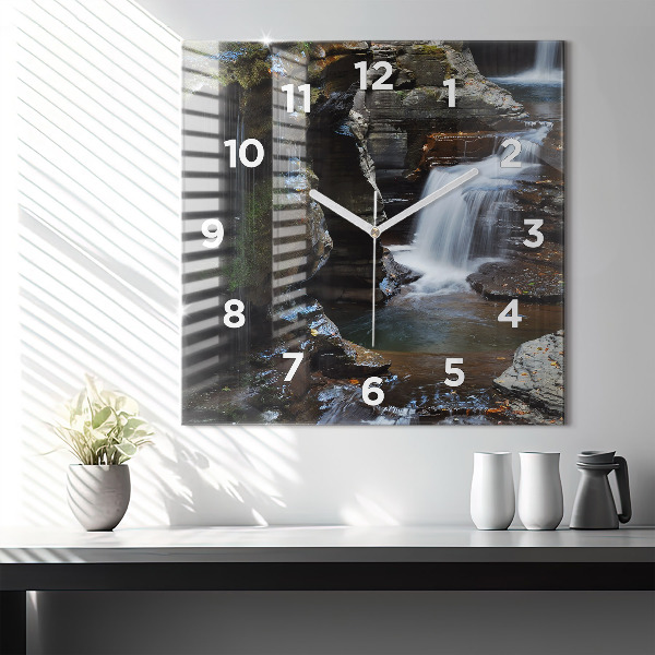 Orologio quadrato Cascate e rocce dell'Islanda