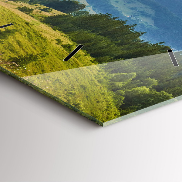 Orologio quadrato Paesaggio con foreste