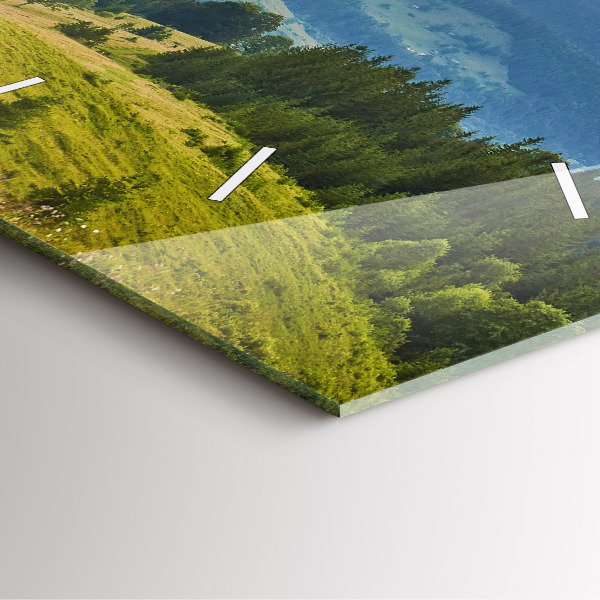 Orologio quadrato Paesaggio con foreste