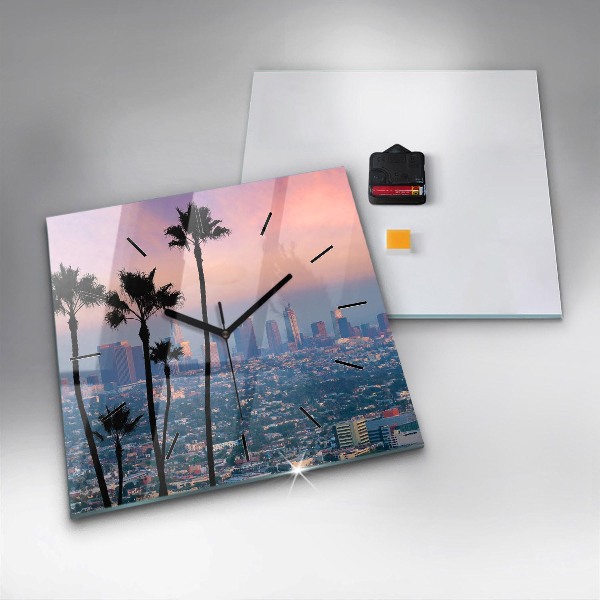 Orologio quadrato Tramonto a Los Angeles