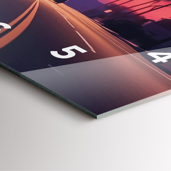 Orologio quadrato Tramonto a Los Angeles