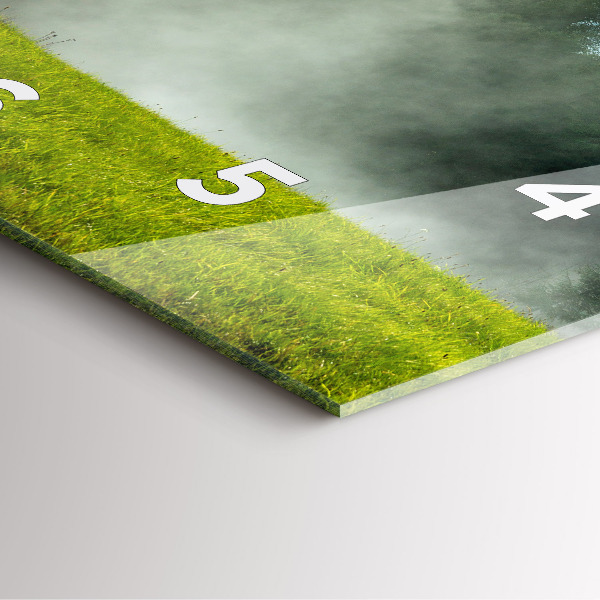 Orologio quadrato in vetro Paesaggio montano