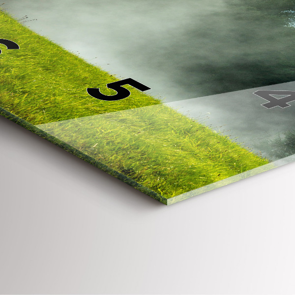 Orologio quadrato in vetro Paesaggio montano