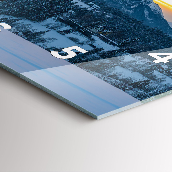 Orologio quadrato in vetro Paesaggio montano