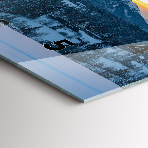 Orologio quadrato in vetro Paesaggio montano