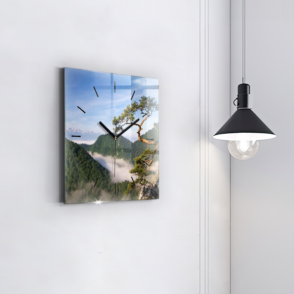 Orologio quadrato in vetro Picco Sokolica nei Monti Pieniny