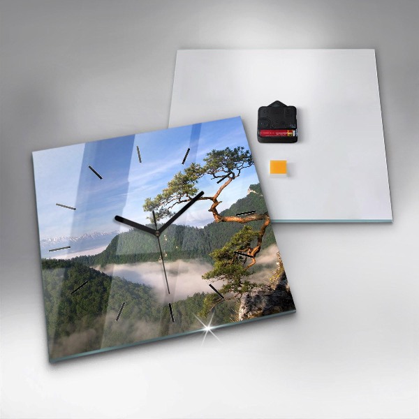 Orologio quadrato in vetro Picco Sokolica nei Monti Pieniny