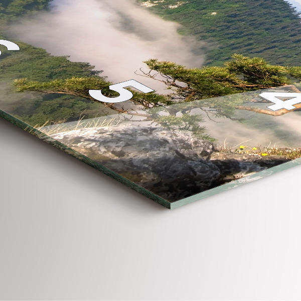 Orologio quadrato in vetro Picco Sokolica nei Monti Pieniny