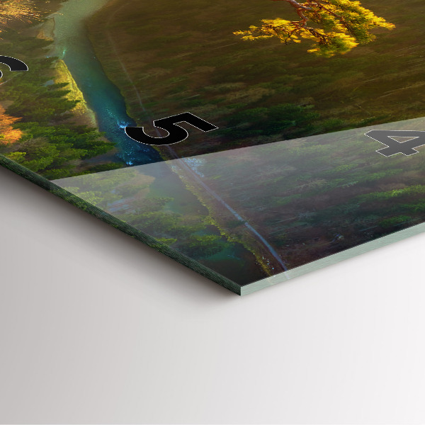 Orologio quadrato in vetro Tramonto sulle montagne