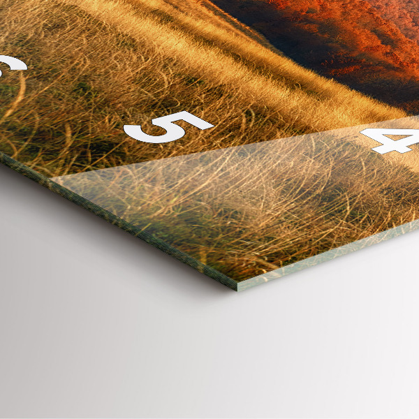 Orologio quadrato in vetro Paesaggio montano