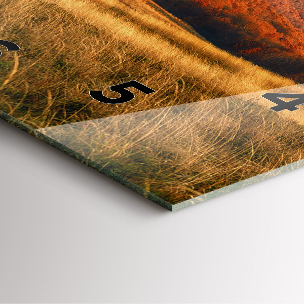 Orologio quadrato in vetro Paesaggio montano