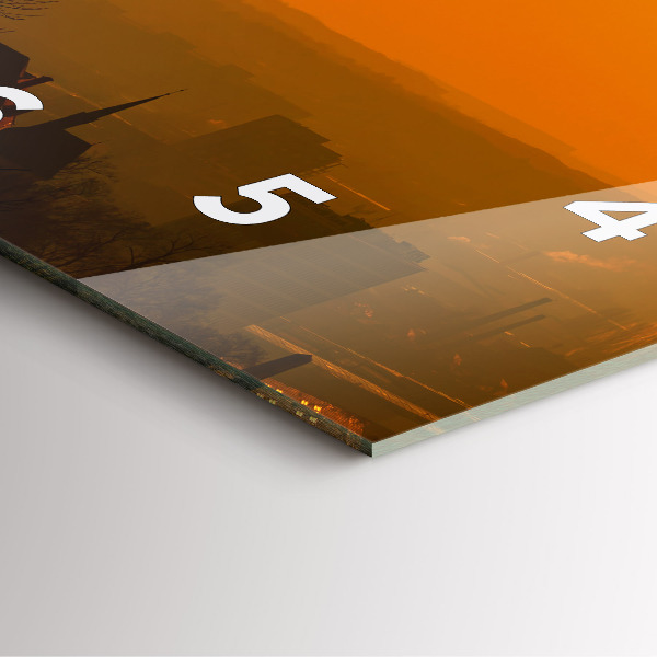 Orologio quadrato in vetro Vista della Cattedrale di Brno