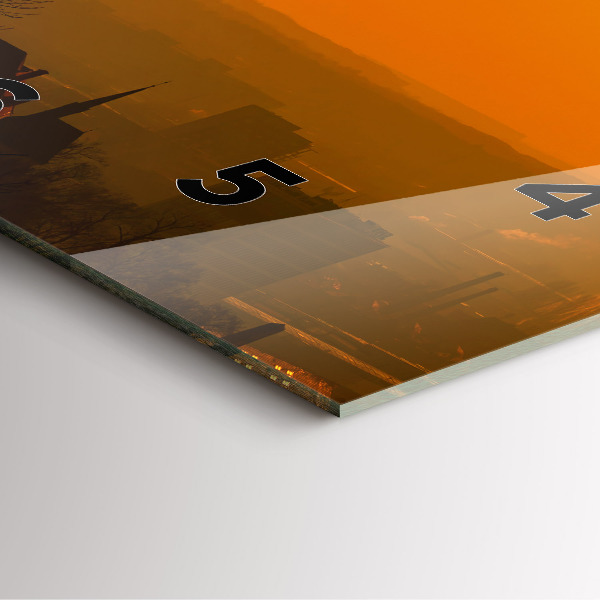 Orologio quadrato in vetro Vista della Cattedrale di Brno