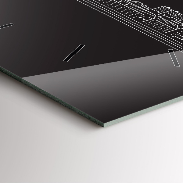 Orologio quadrato Disegno della città di Ostrava