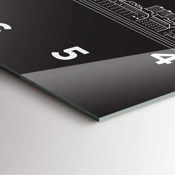 Orologio quadrato Disegno della città di Ostrava