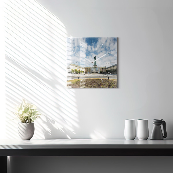 Orologio quadrato in vetro Panorama della città di Ostrava