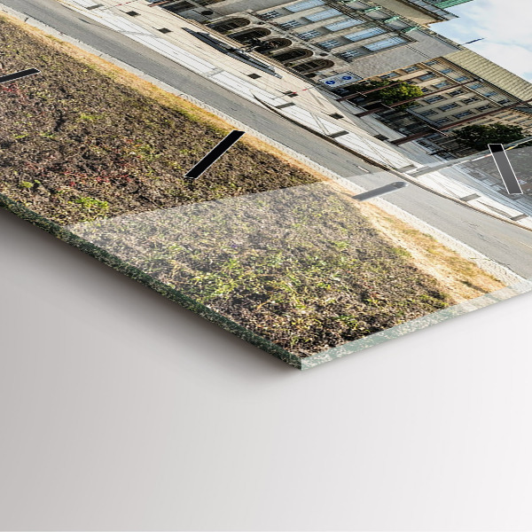 Orologio quadrato in vetro Panorama della città di Ostrava