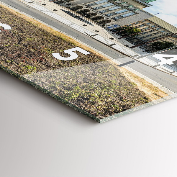 Orologio quadrato in vetro Panorama della città di Ostrava