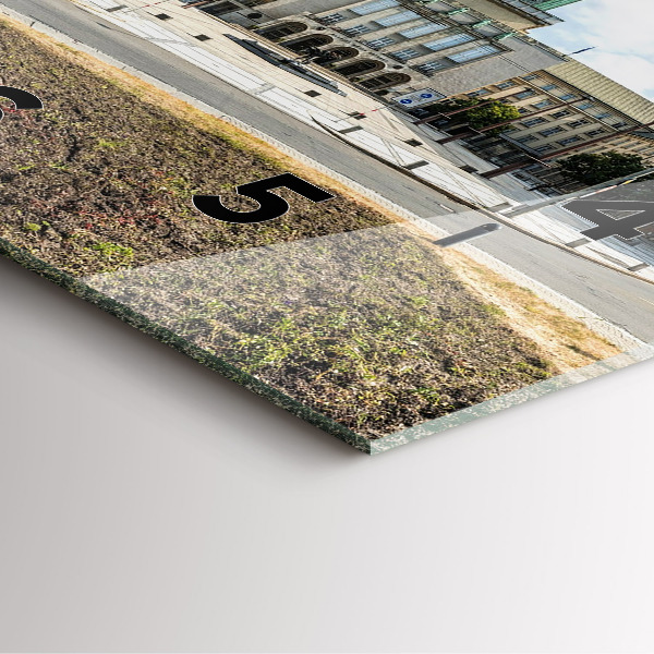 Orologio quadrato in vetro Panorama della città di Ostrava