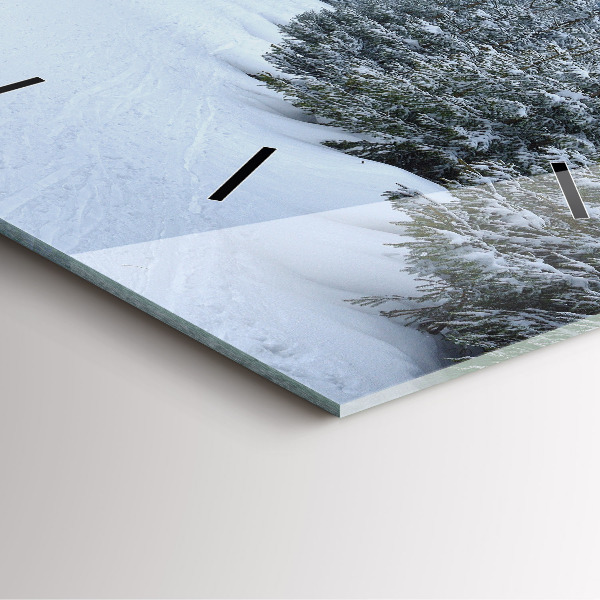 Orologio quadrato Monti dei Giganti della Repubblica Ceca in inverno