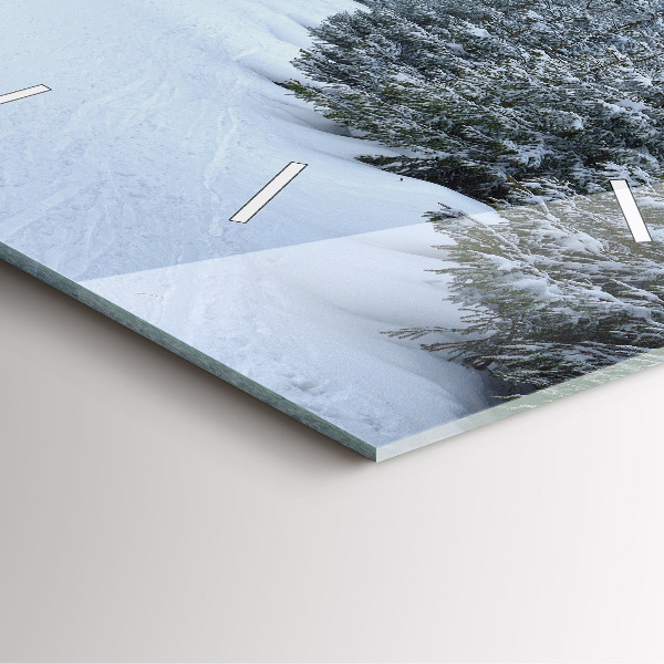 Orologio quadrato Monti dei Giganti della Repubblica Ceca in inverno