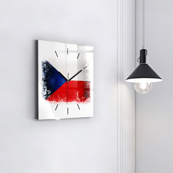 Orologio quadrato bandiera ceca