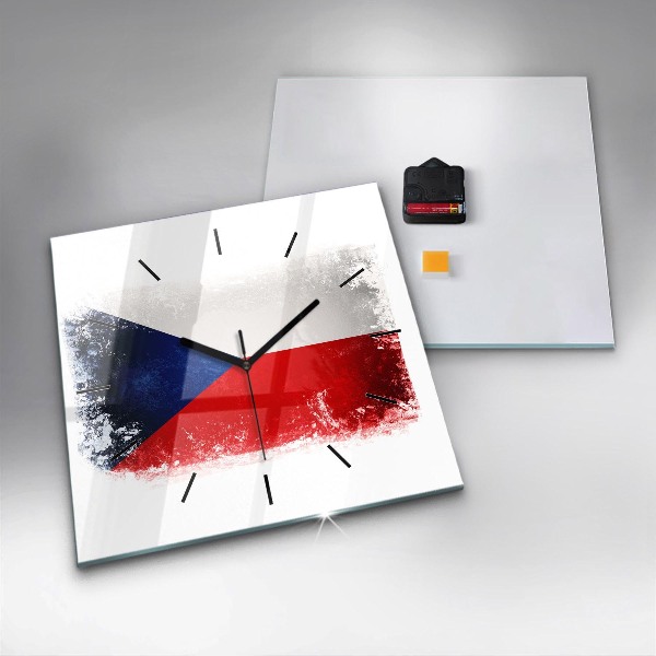 Orologio quadrato bandiera ceca