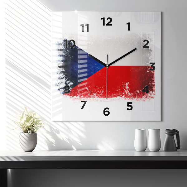 Orologio quadrato bandiera ceca