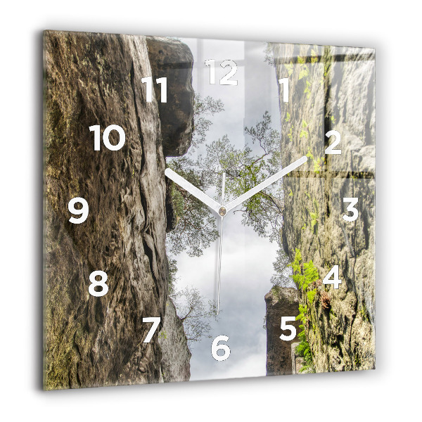 Orologio quadrato Città di roccia nella Repubblica Ceca