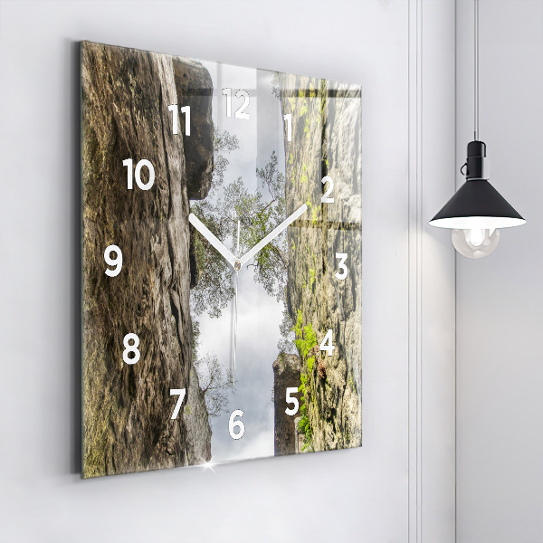 Orologio quadrato Città di roccia nella Repubblica Ceca