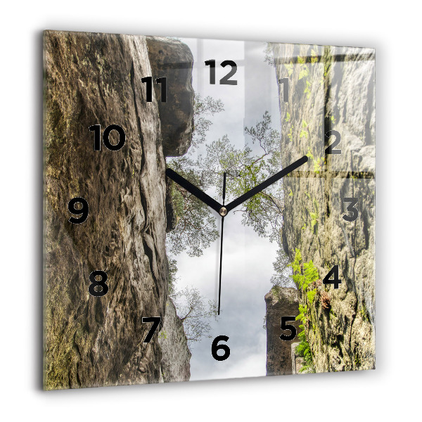 Orologio quadrato Città di roccia nella Repubblica Ceca