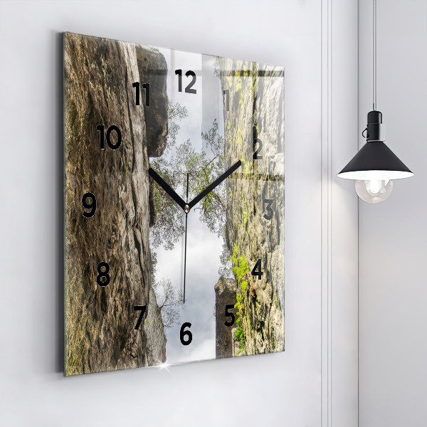 Orologio quadrato Città di roccia nella Repubblica Ceca