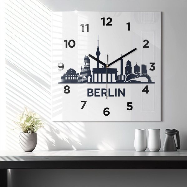 Orologio quadrato Illustrazione della città di Berlino