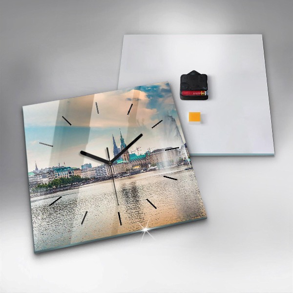 Orologio quadrato Binnenalster ad Amburgo