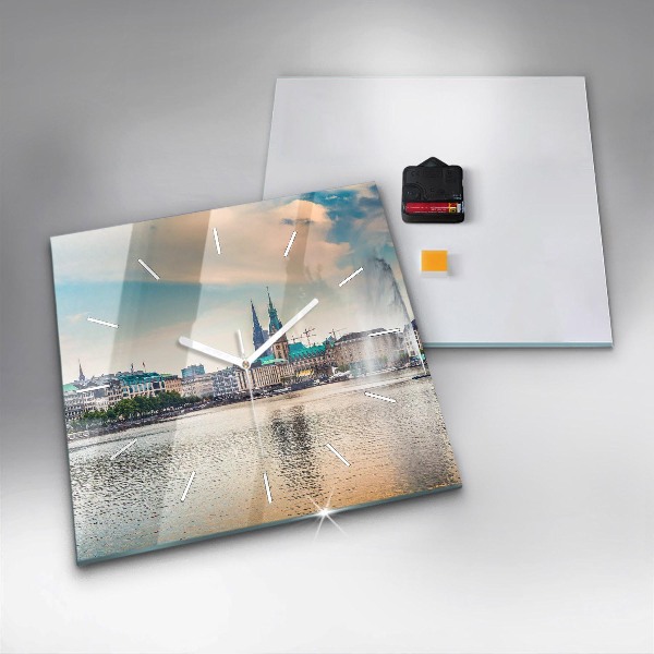 Orologio quadrato Binnenalster ad Amburgo