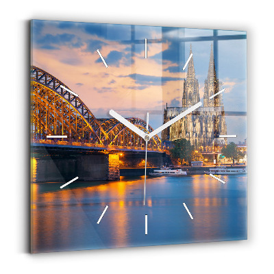 Orologio quadrato Vista del municipio