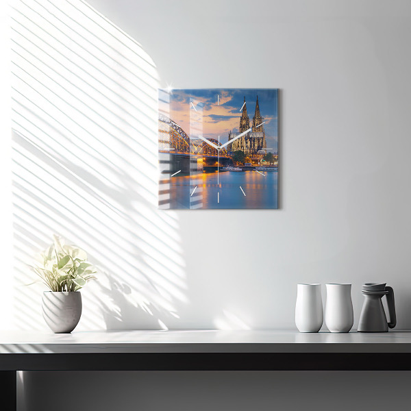 Orologio quadrato Vista del municipio