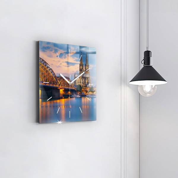 Orologio quadrato Vista del municipio