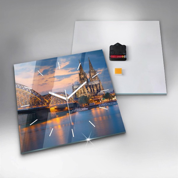 Orologio quadrato Vista del municipio